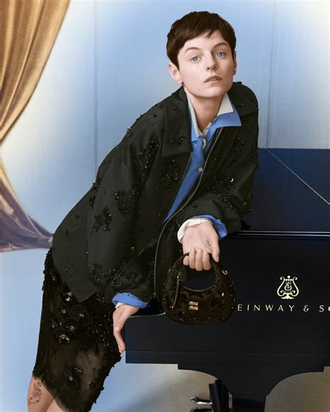 Emma Corrin's Vintage Vibes in Miu Miu Holiday 2024 Ad